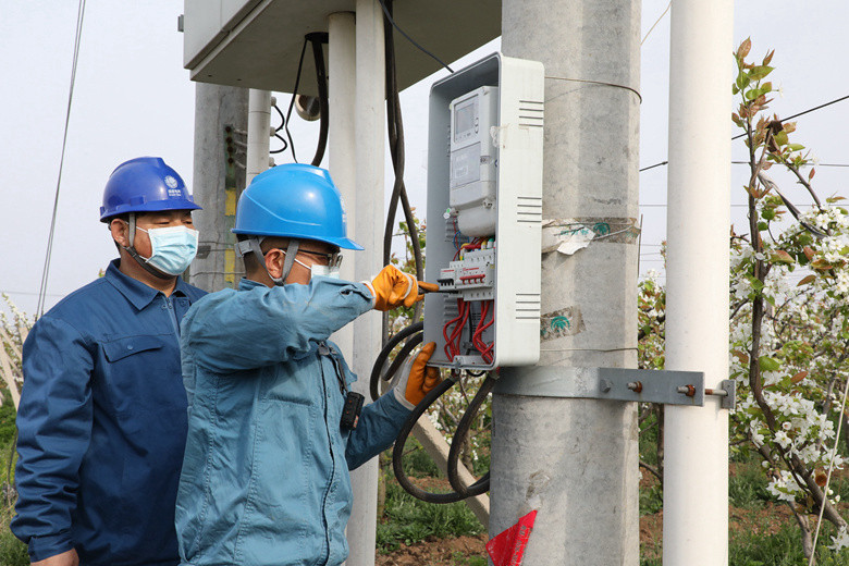 國網(wǎng)諸城市供電公司電力足，千畝梨園花正濃