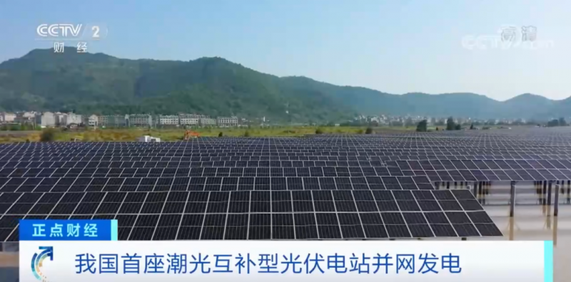 年均發(fā)電量超1億度！央視財經(jīng)重點關(guān)注我國“首座”潮光互補型光伏電站