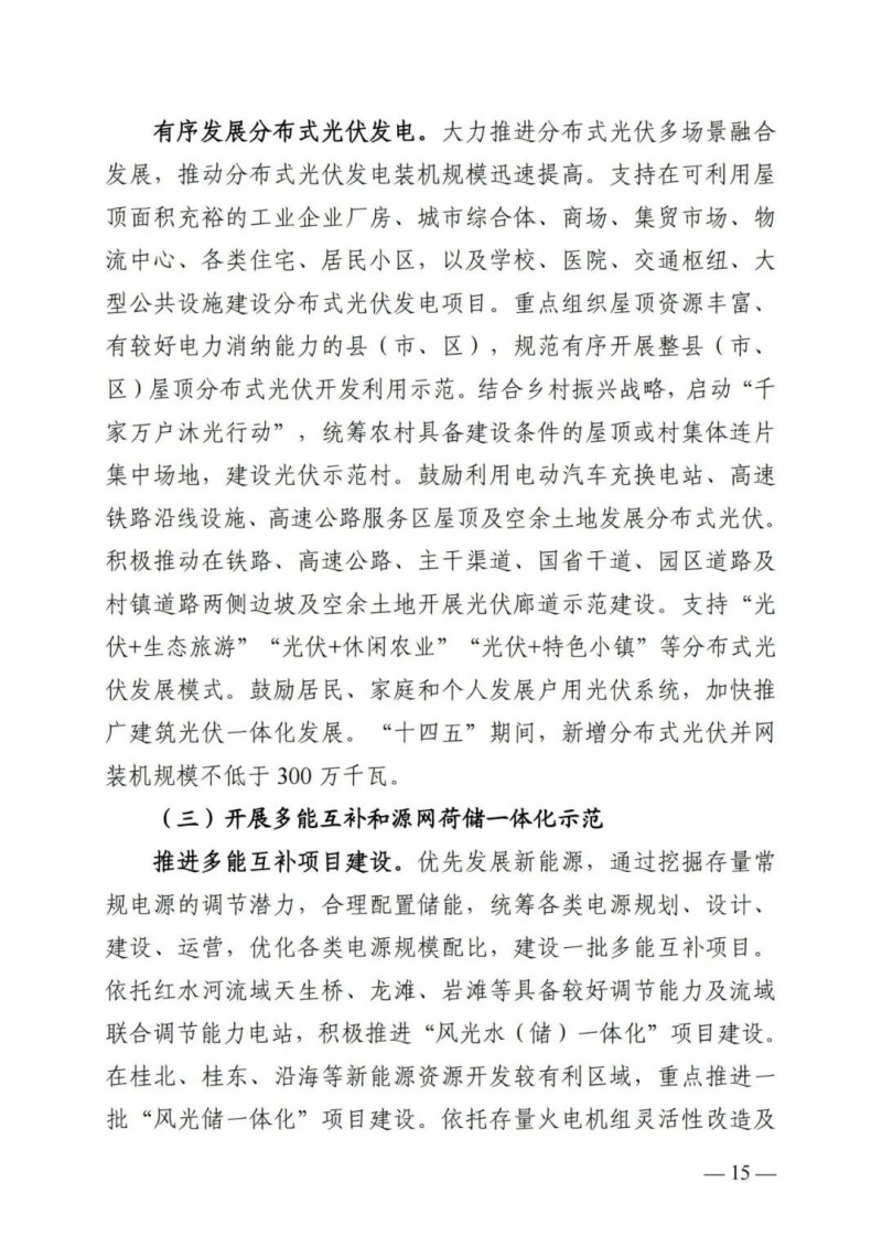 廣西“十四五”規(guī)劃：大力發(fā)展光伏發(fā)電，到2025年新增光伏裝機(jī)15GW！