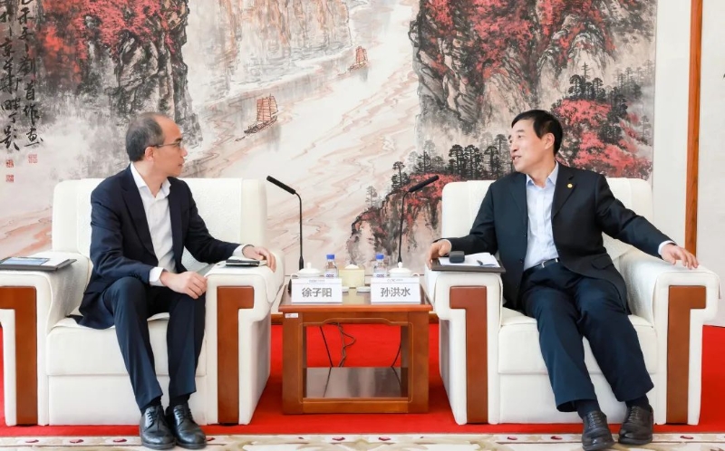 中國能建黨委副書記、總經(jīng)理孫洪水與中興通訊總裁徐子陽會談