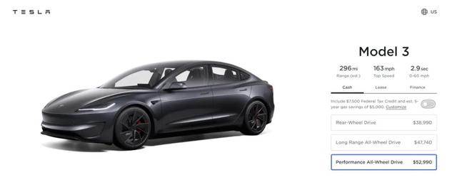 新款Model 3發(fā)布，約38萬(wàn)元!特斯拉最新“成績(jī)單”公布!