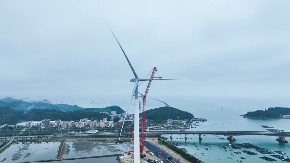 全球最大功率海上風電機組,每轉一圈可產生38度電